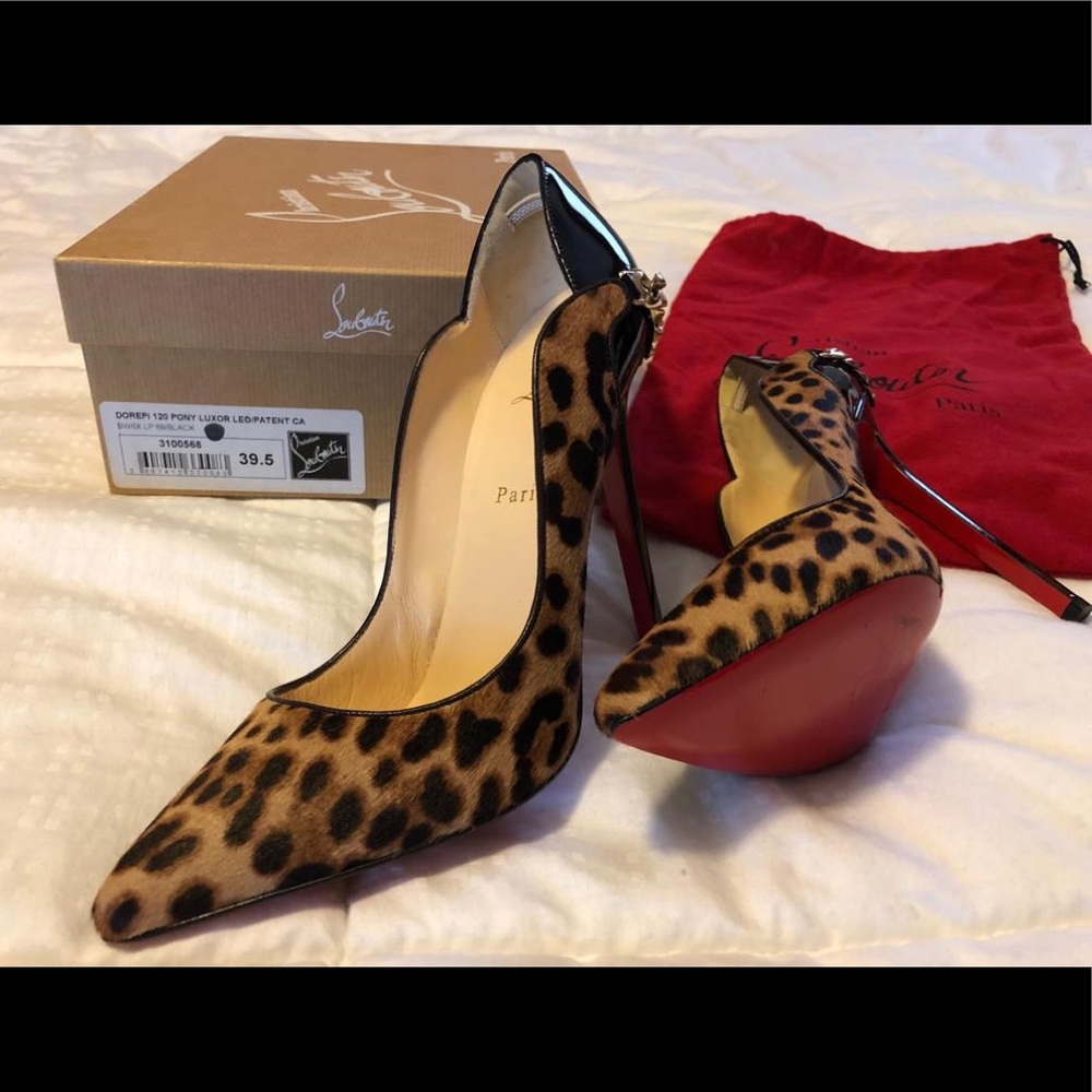 Leopard print Louboutins  Sz 39.5